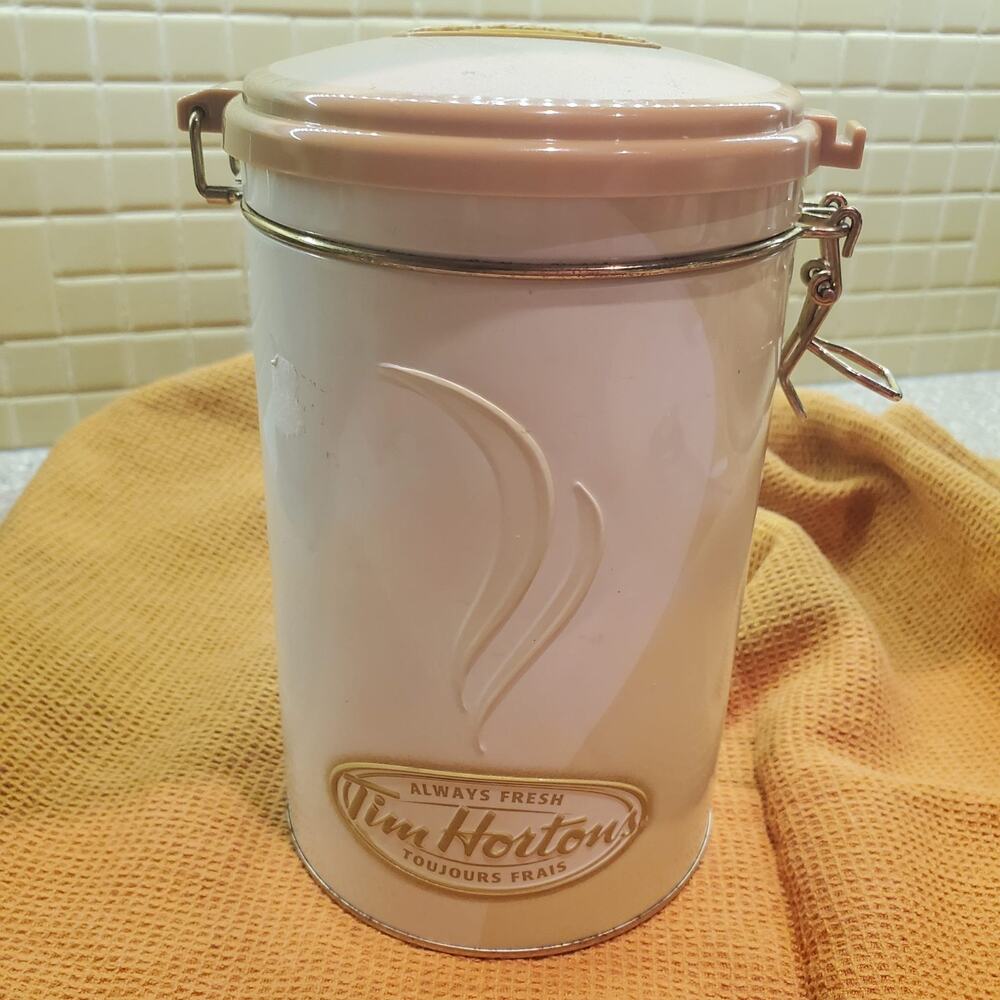 TIM HORTONS Canister Coffee Tin Limited Edition #006 Collectible